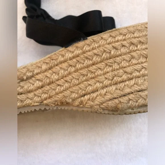 Close-Toed Lace up Espadrilles Wedge Sandals - Picture 7 of 10